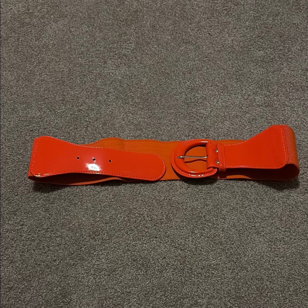 Vibrant Orange Belt with Buckle